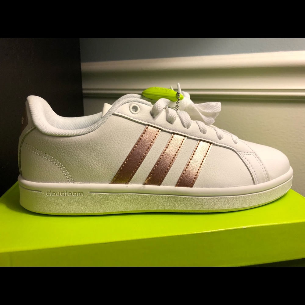Adidas Women’s Cloudfoam White/Rose Gold Shoes